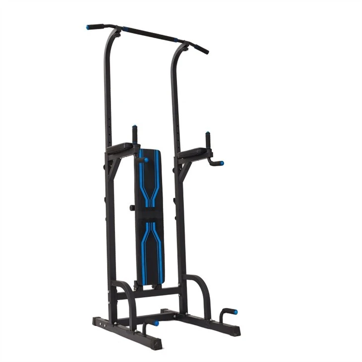 Power Tower Dip Station Pull Up Bar With Weight Bench